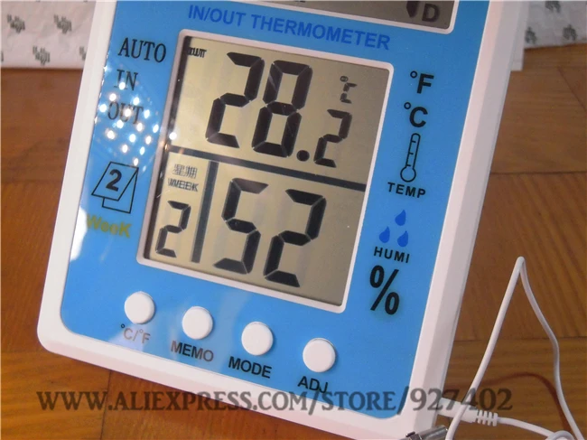 901 LCD Digital Hygrometer Thermometer Large Screen Indoor Outdoor Temperature Sensor measuring humidity meter biggest size | Инструменты