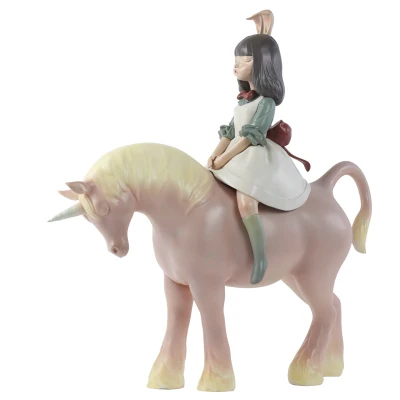 

Unicorn artist design figures Nordic Statue Figurine Miniture animal Home decor sculpture Decoration kid Chirsmas gift polystone
