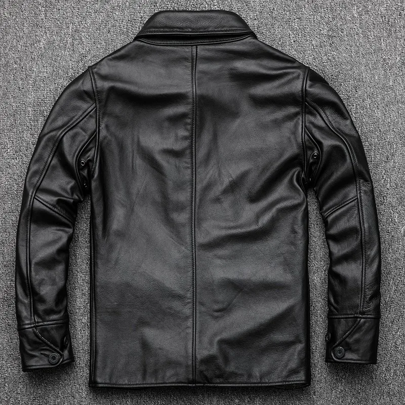 Новая брендовая мужская одежда Jaqueta Masculina деловая куртка из натуральной кожи с
