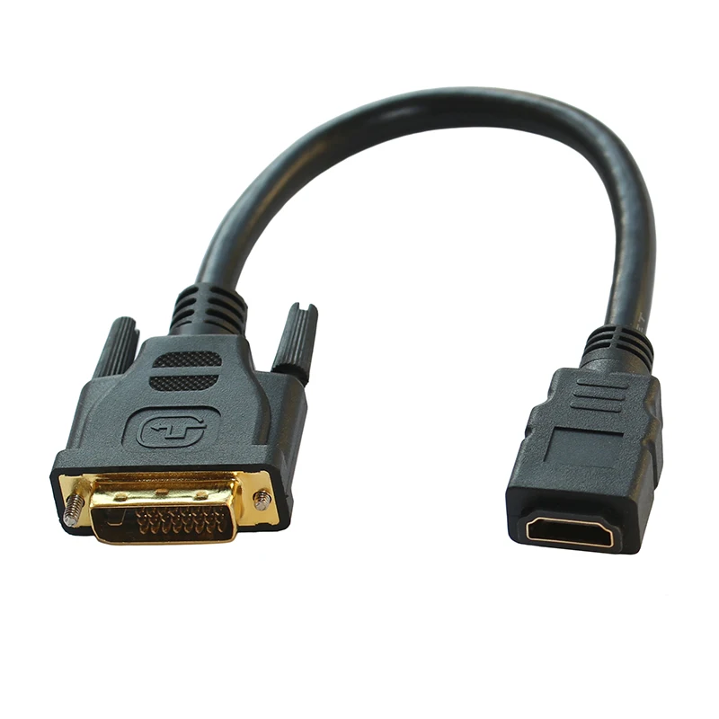 25 см Поддержка 1080P совместимому с HDMI (мама) DVI D 24 + 1 Мужской Кабель адаптер для ЖК