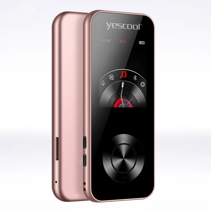 Розовый Yescool 1,8 дюймов металлический Спортивный MP3 плеер без потерь портативный walkman 8 Гб Встроенный динамик fm-радио электронная книга часы HIFI музыкальный плеер - Цвет: Розовый