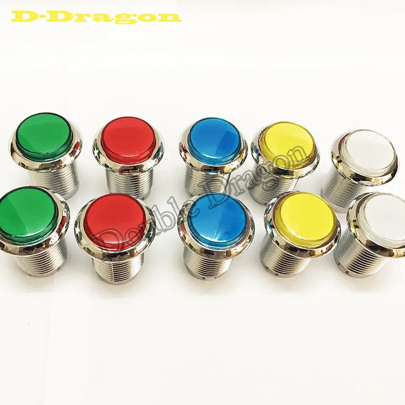 

15pcs 12V illuminated arcade push button start 1 player 2 players credit red/blue buttons micro switch for pandora box