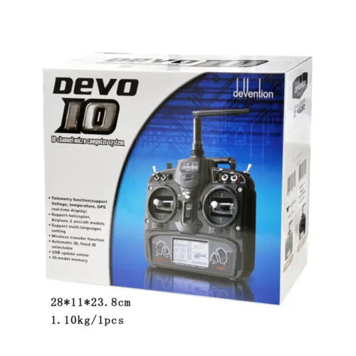 Оригинальный черный Walkera Devo 10 пульт дистанционного управления DEVO10 передатчик