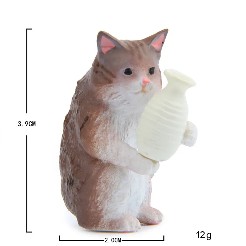 Миниатюрные фигурки для кошачьего напитка миниатюрные котенка домашнее
