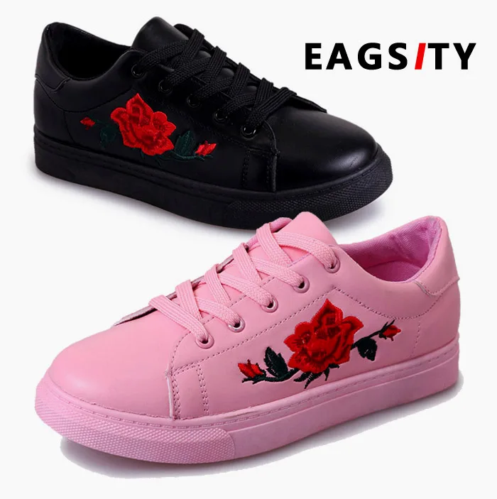 EAGSITY Sneaker/женская Повседневная парусиновая обувь на плоской подошве со шнуровкой