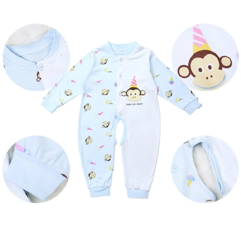 Комбинезоны для новорожденных из 100% хлопка с принтом обезьяны|baby rompers|baby boy