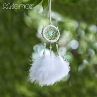 small white dreamcatcher wind chimes car bar home wall hanging pendant decor dream catcher gift for girlfriend amor0396