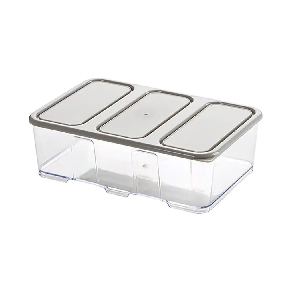 grey 1600ml 1600 мл герметичный контейнер с крышками для холодильника, пластиковые прозрачные коробки для хранения продуктов, контейнер для хранения, кухонные принадлежности - Цвет: grey 1600ml