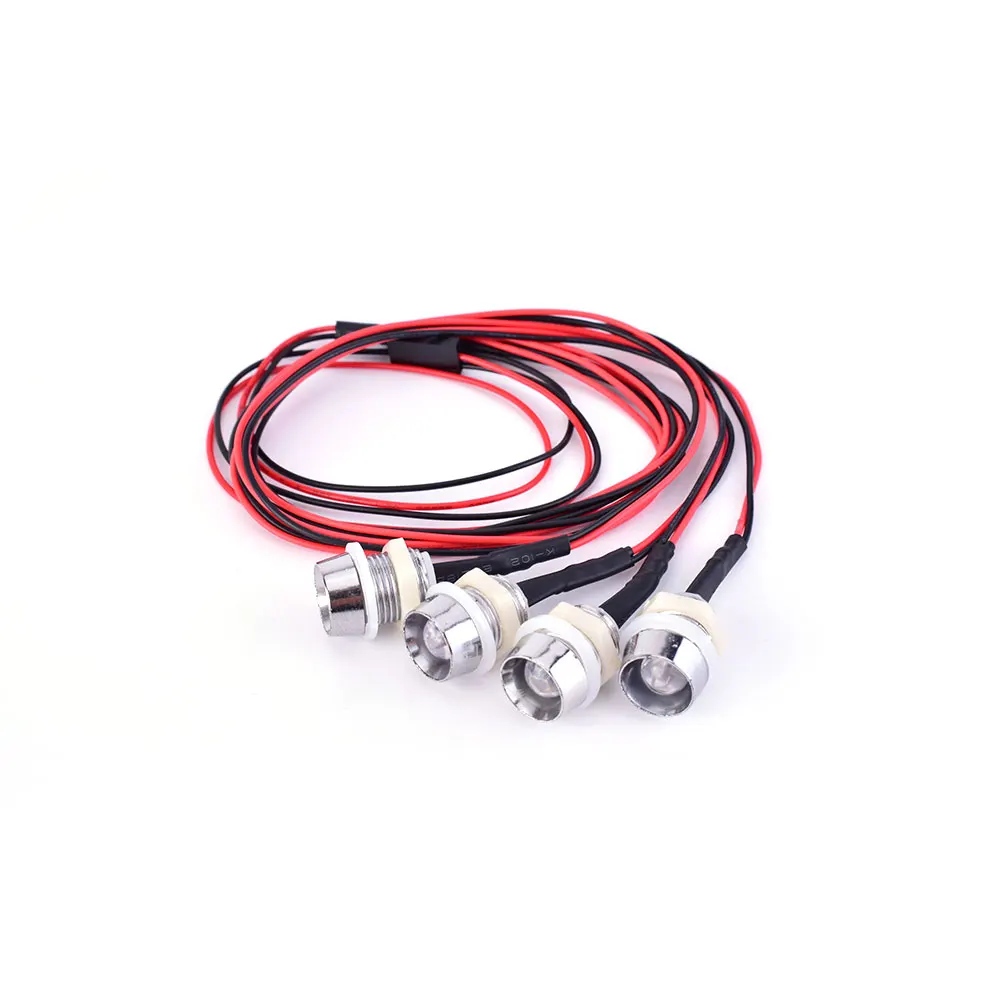 4 шт. новые красные и белые 8 мм светодиодные фары головного света для Traxxas Tamiya Axial