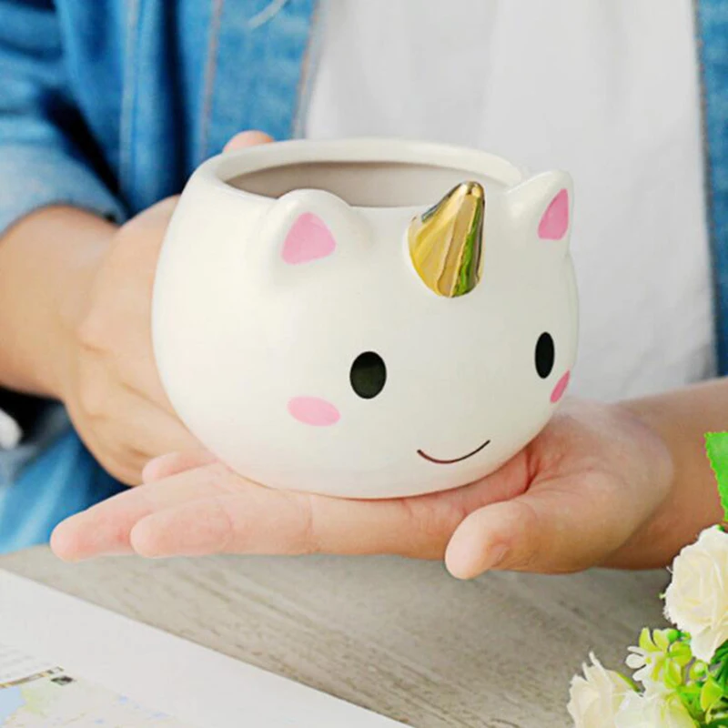 Кружка единорога 300 мл Радуга Лошадь Единорог кружки чашки остроумие 3D единорог
