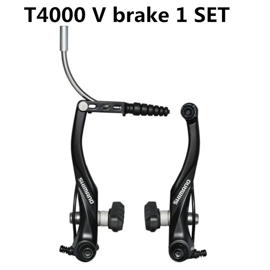 T4000 black 1 set Shimano alivio BR T4000 M4000 V-тормоза рычаг горный велосипед велосипедный тормоз дорожные велосипеды складной велосипед V тормоз - Цвет: T4000 black 1 set