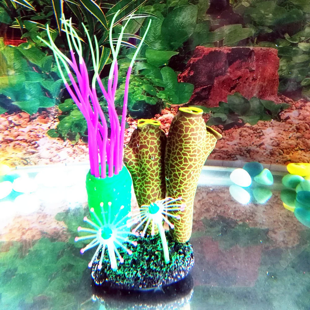 45 # Новинка аквариумный Аквариум Искусственный Мягкий Морской анемон