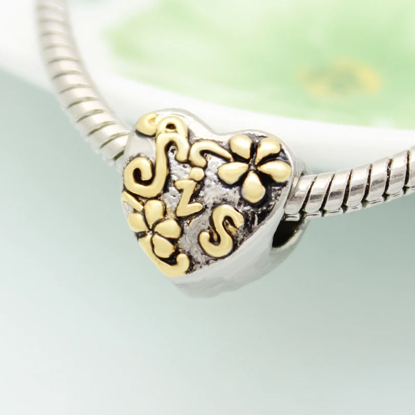Сердца Любовь Цветы для сестры очаровательные женские ювелирные изделия амулет