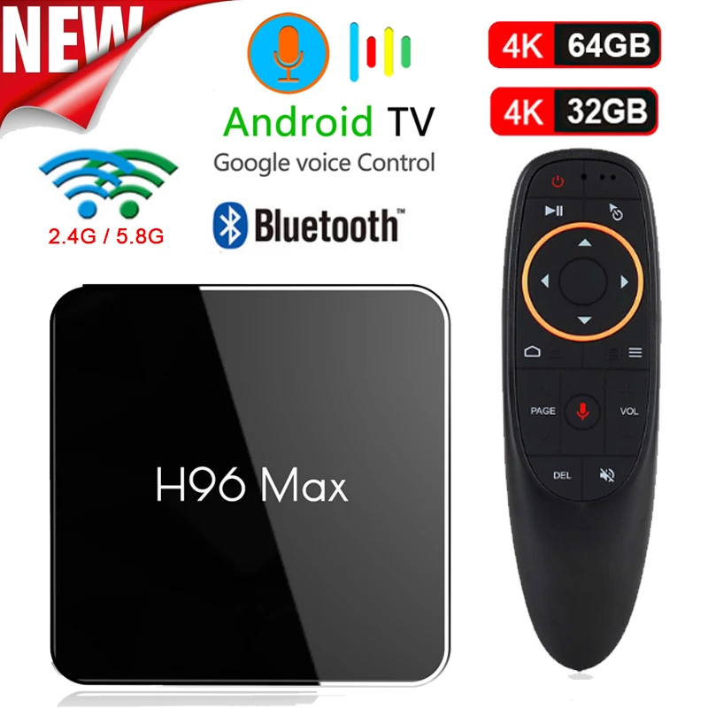 Android 8 1 ТВ коробка H96 Max X2 Поддержка Google Voice Управление Amlogic S905X2 4g Оперативная память