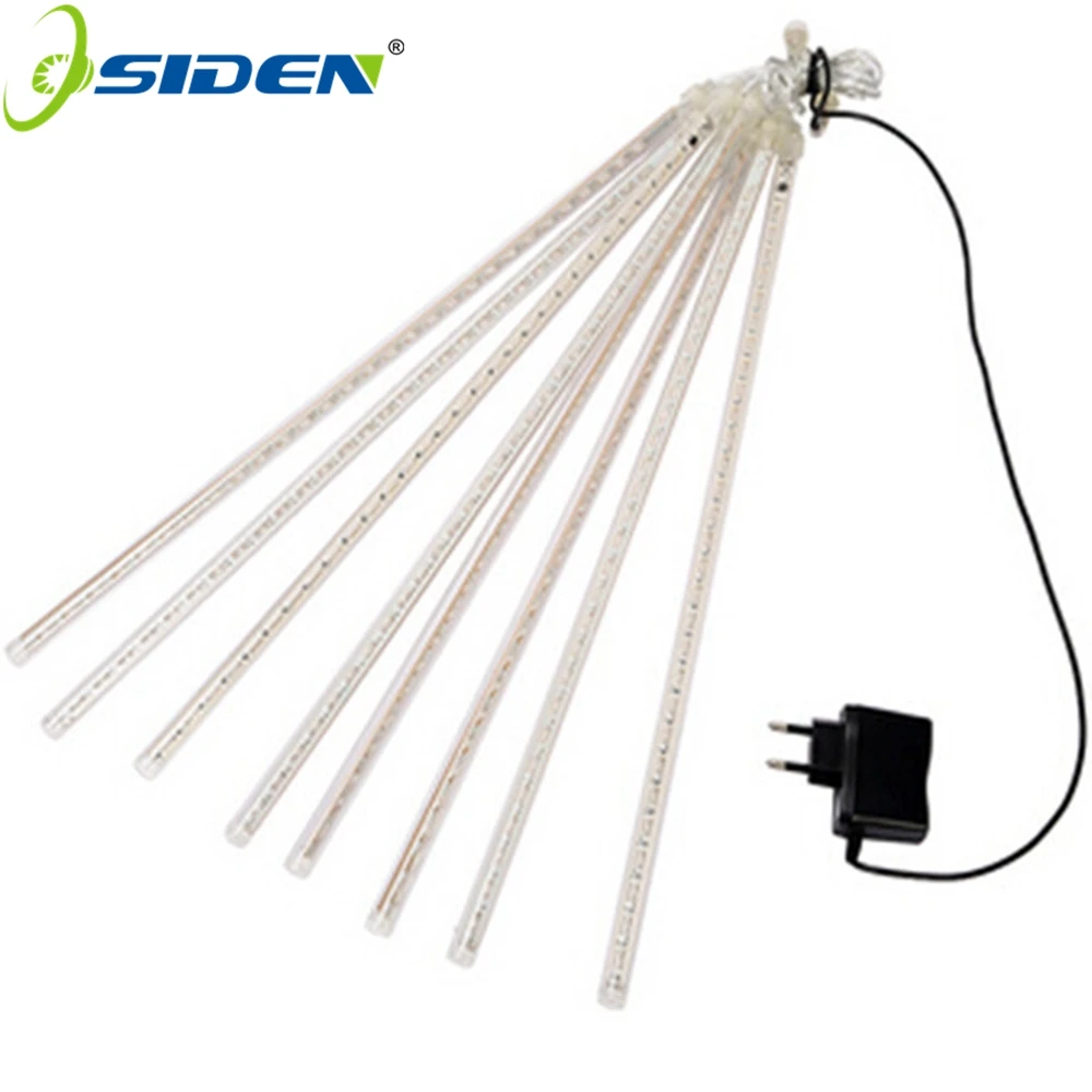 

LED Meteor Shower Lights 30CM 8 Tube Falling Rain Drop Icicle Snow Fall String LED Waterproof Christmas Lights for Holiday Xmas