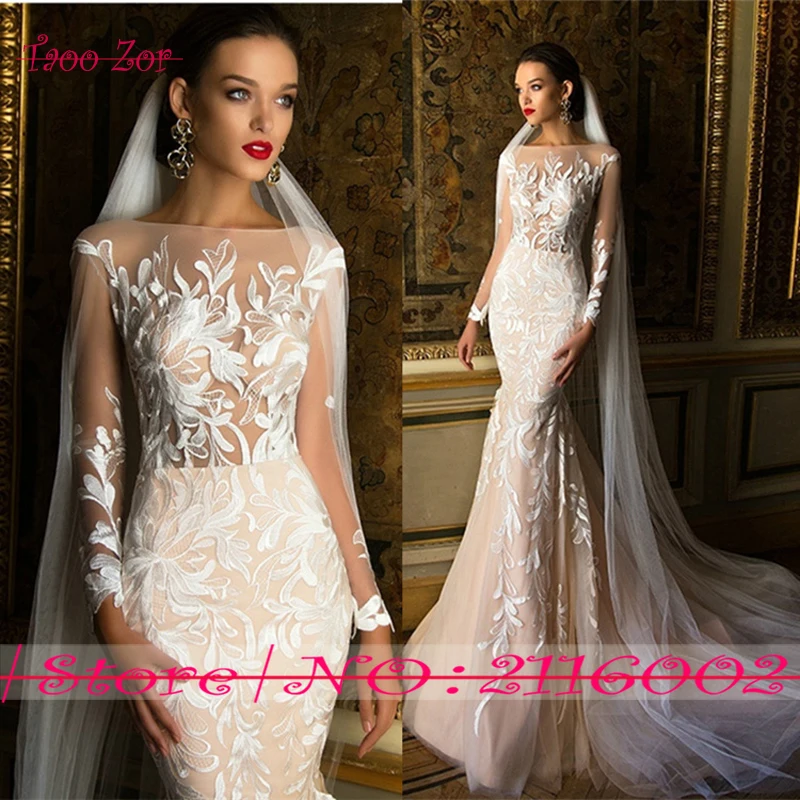 Taoo зор свадебное платье 2018 Винтаж Русалка Кружева Аппликации Robe de Mariage Sexy Back