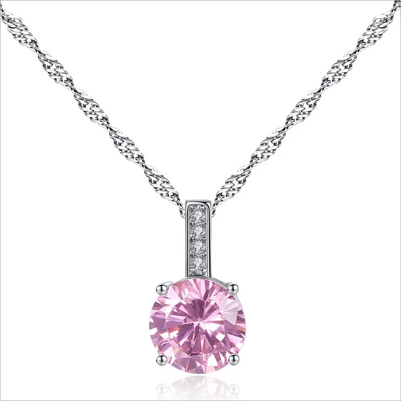 Закругленный циркон ожерелье|zircon necklace|necklace necklacenecklace round |
