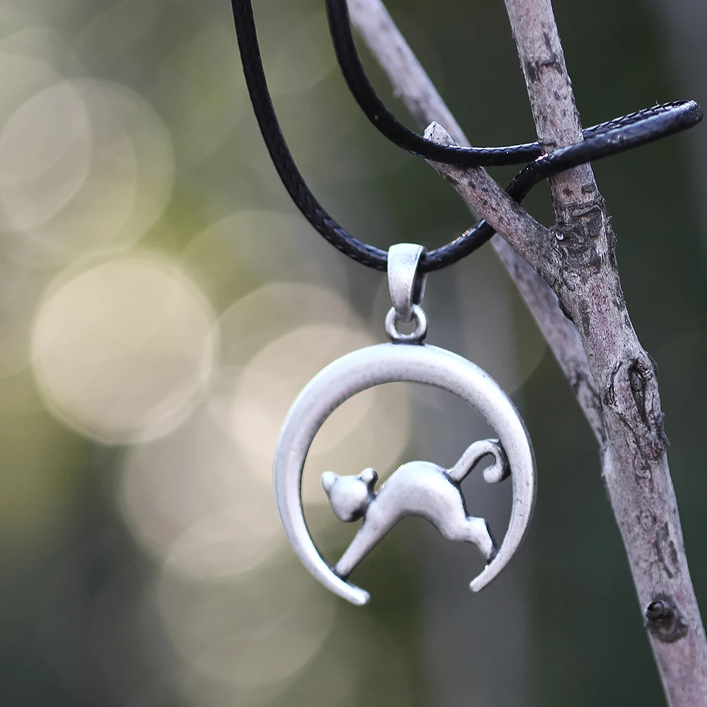 Ожерелье для кошки 1 шт. ожерелье с кулоном в виде Луны и полумесяца ювелирные