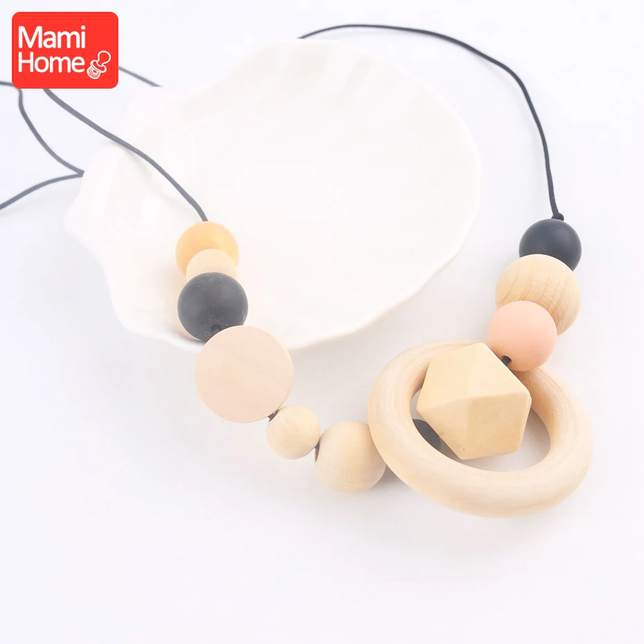 Mamihome 1 шт. BPA бесплатно деревянное кольцо ожерелье для грудного вскармливания