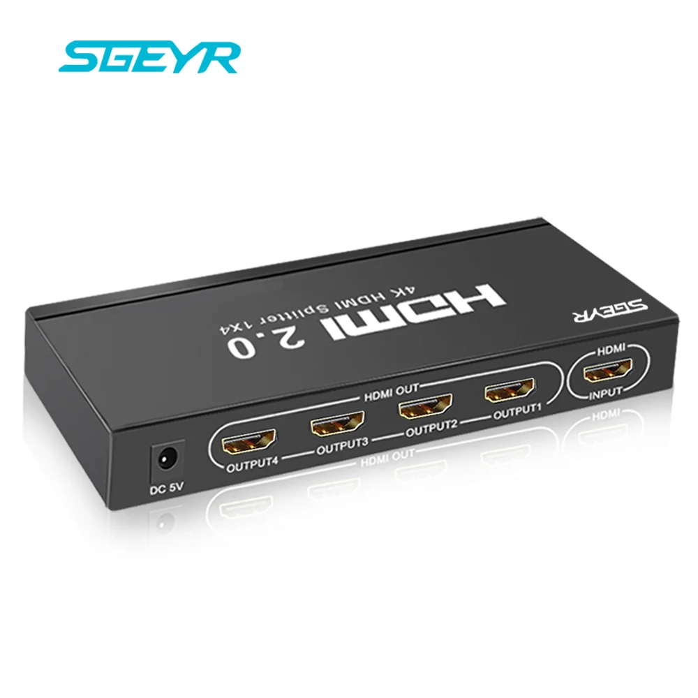 Сплиттер Ultra HD 4K HDMI 1x4 порт 3D UHD x 2K видео сплиттер 1 вход 4 выхода концентратор с EDID