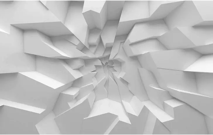 Настенные 3D обои на заказ белый многоугольник кирпичная стена для стен 3 d