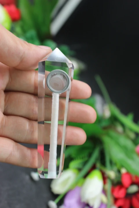 

43 grams of white quartz crystal melting smoking pipe to heal