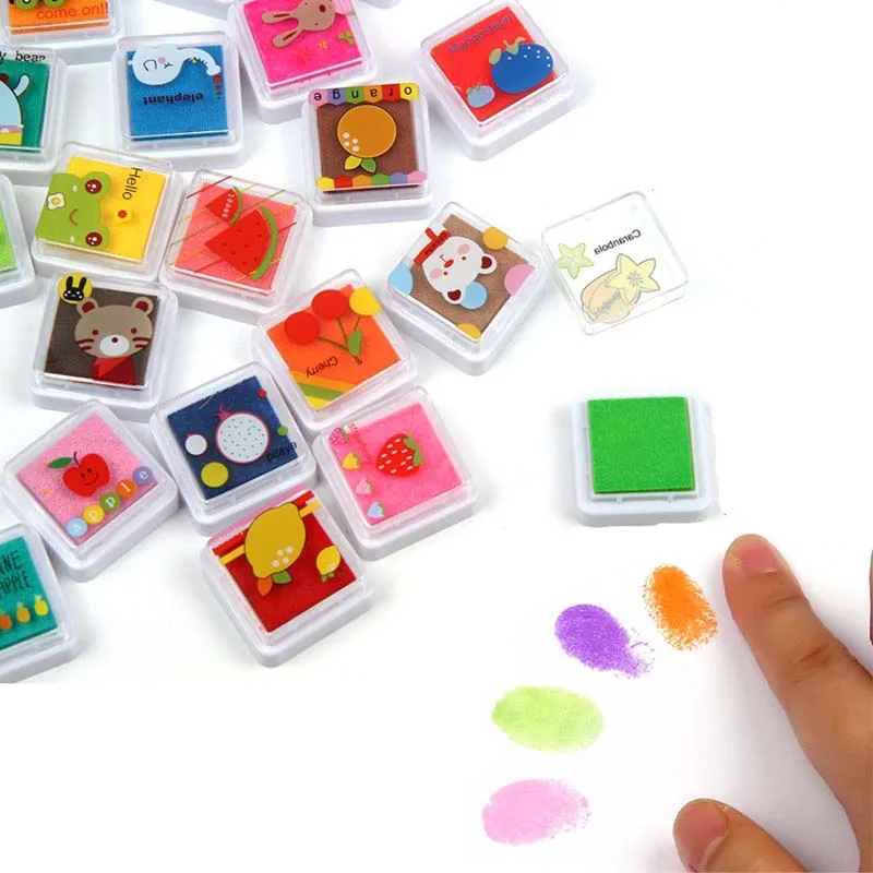 12/24 цветов чернил Pad штамп сделай сам палец живопись ремесло Cardmaking большой