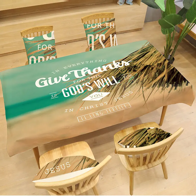 Beautiful Scenery Pattern Tablecloth Printing Rectangular Table Cloth Dining Cover Kitchen Home Decor Hotel Textile | Дом и сад