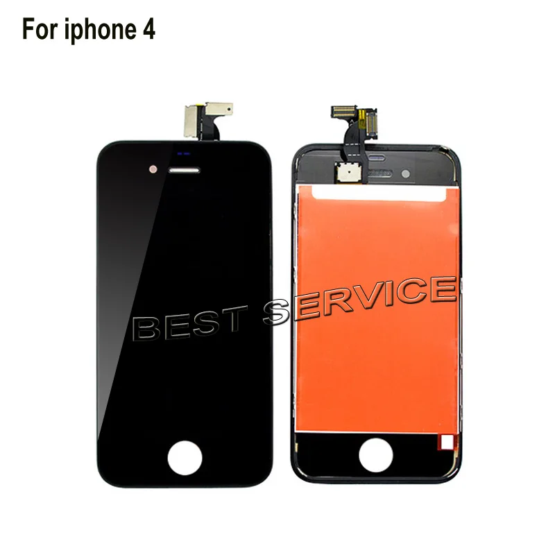 Без битых пикселей для iPhone 4 4S ЖК-дисплей с кодирующий преобразователь сенсорного