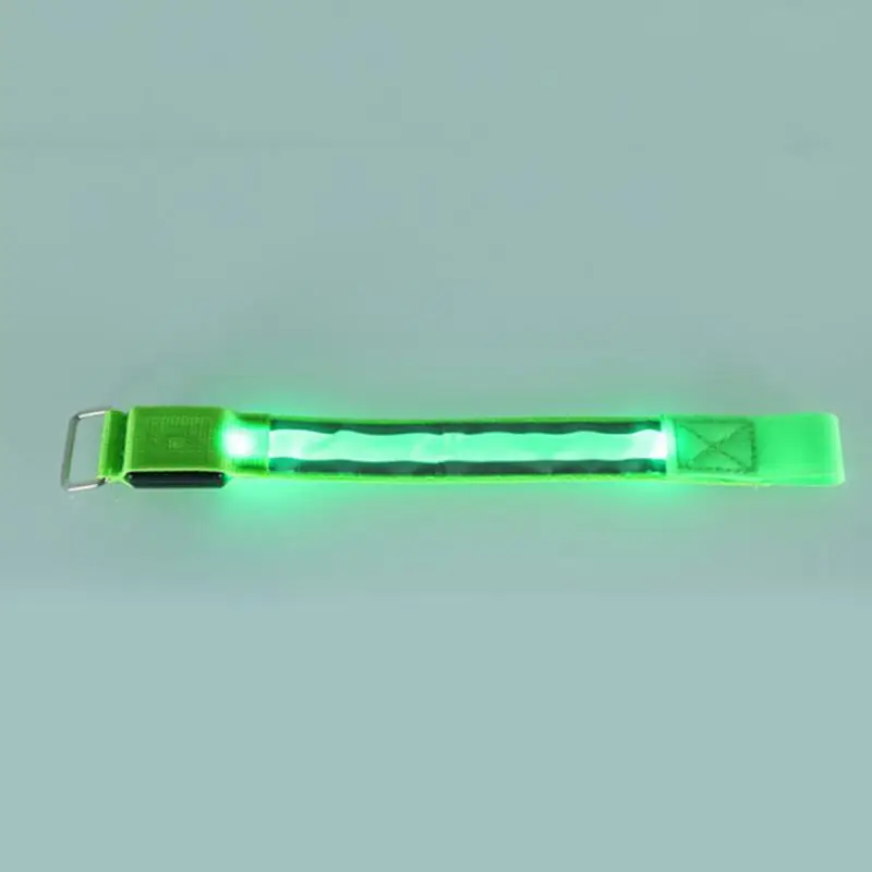 green 1 шт. светодиодный светоотражающий светильник, нарукавная повязка на руку, ремень безопасности для ночных видов спорта, бега, велоспорта, ремешок на руку, браслеты на запястье - Цвет: green
