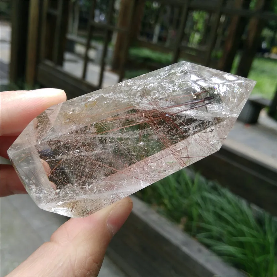 Рутилированный Кристал острый камни Ghost кристаллы Wicca Cristal Islande Пьер Naturelle Cristaux целебное украшение для дома натуральный 12