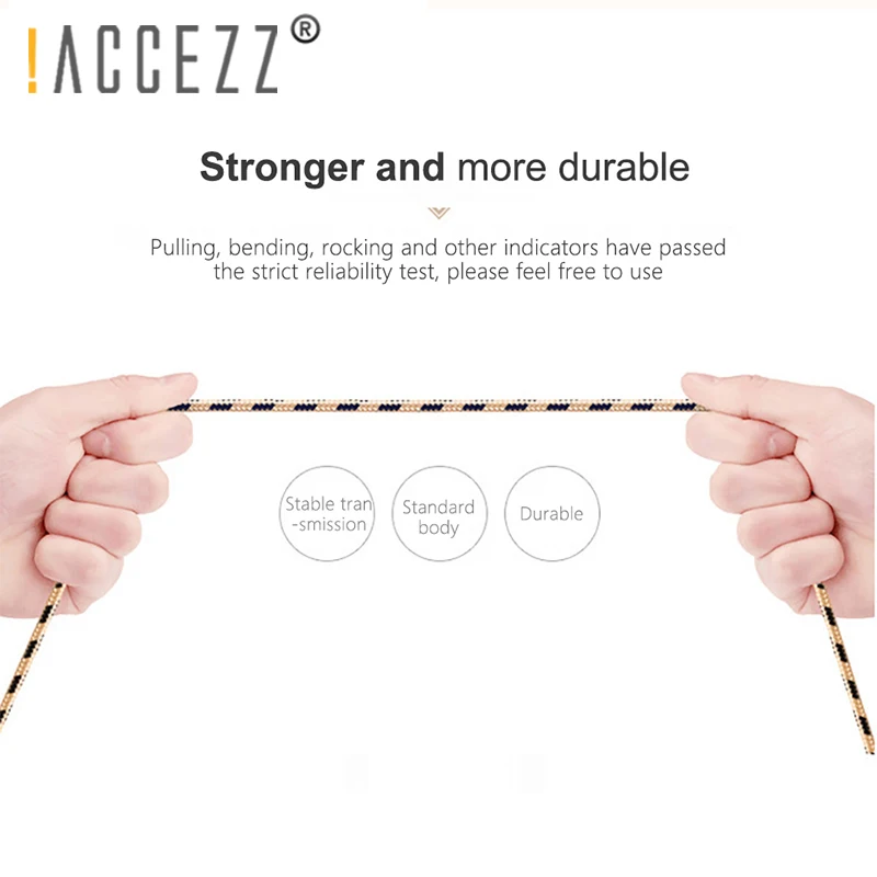 ! ACCEZZ Кабель зарядного устройства микро-usb Быстрая зарядка Microusb Кабели для
