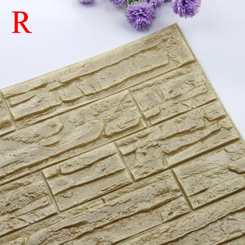 Кирпич обои 2019TOP DIY 3D Кирпич ПЭ пены панели обоев комнаты наклейка каменное украшение тиснением G90531 - Цвет: R