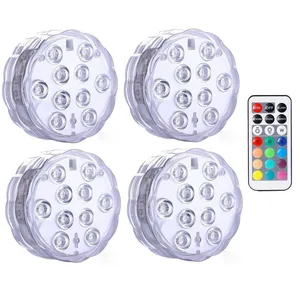 Водонепроницаемый Многоцветный погружной светодиодный светильник IP68, подводный Ночной светильник, чаша для чая ваза-лампа, вечеринка, свадьба, Рождественское украшение