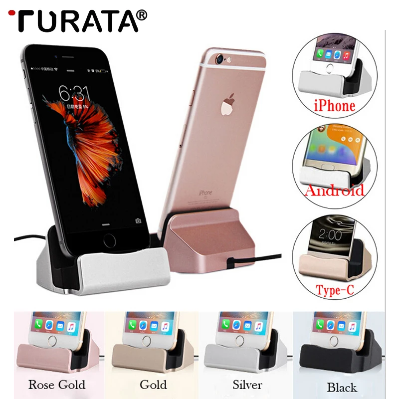 Базовая зарядная док станция Turata для iPhone X 8 7 6 USB кабель синхронизации подставка