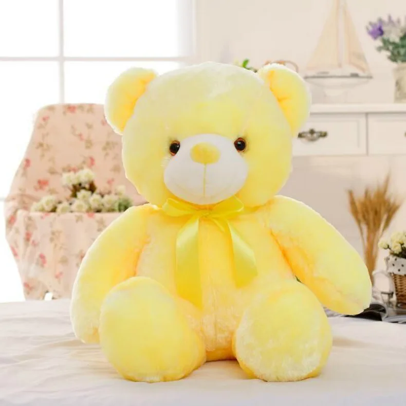 75 см креативный светящийся плюшевый мишка со светодиодной подсветкой мягкие