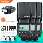 Бесплатная доставка DHL 3x Godox V850II 2,4G GN60 Беспроводная система X литий-ионная батарея Speedlite + X1T передатчик для Canon Nikon Sony Fuji Olympus