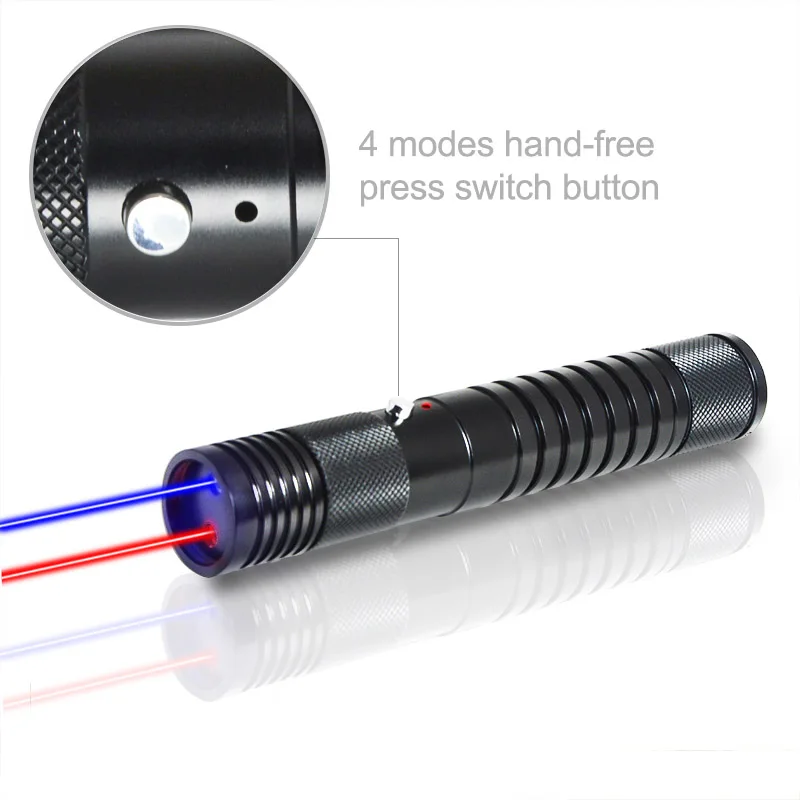 CWLASER 2-в-1 мульти 4 цвета режимы 100mW 532nm зеленая/100 мВт 650nm красный/100 мВт 450nm Синий Ручной лазерный сканер штрих кода указатель(3 цвета