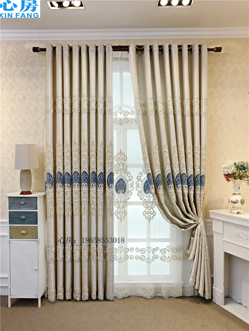 Занавеска для девочки бархатная вышитая занавеска гостиной газовая мальчика