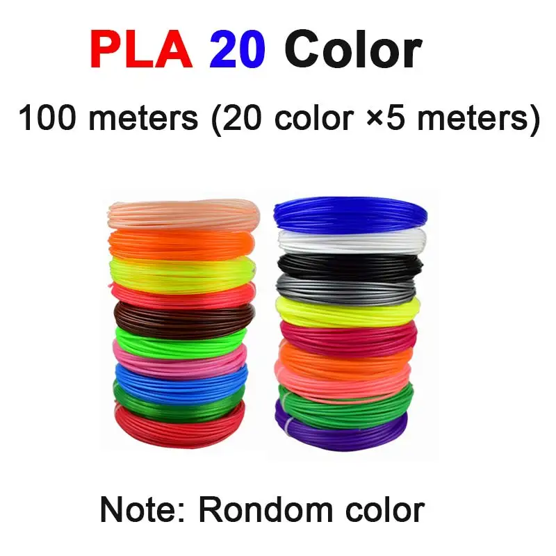 Pla пластик для 3d ручек 50 м/100 м/200 м ABS Материал печать 1,75 pla нити многоцветная проволока для 3D ручек принтер Прямая поставка