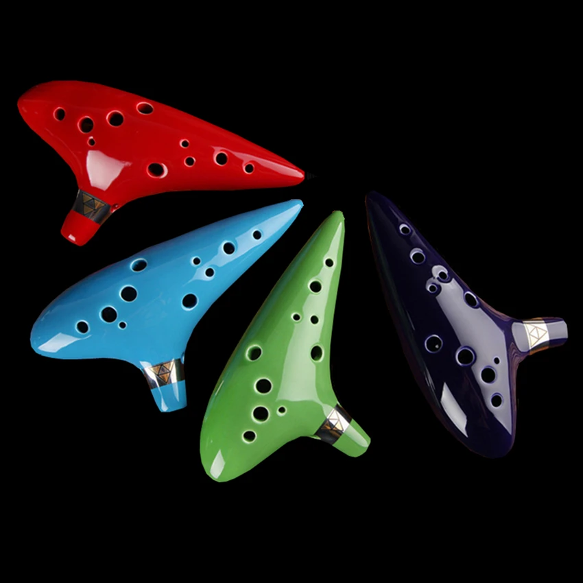 12 отверстий Ocarina Alto C key Flute музыкальный инструмент ручной работы Zelda Керамическая