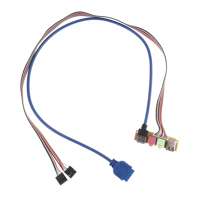 70 см USB 2 0 + 3 порт шасси ПК компьютер чехол аудио Передняя панель сменный кабель 1
