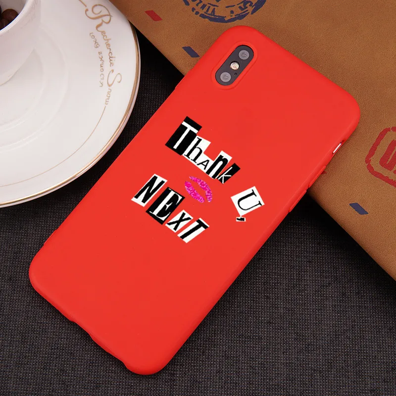 GYKZ Ariana Grande Thank U Next Phone Case For iPhone XS MAX XR X 7 8 6 6s Plus Candy Colors Soft Matte Back Cover Silicone Capa | Мобильные