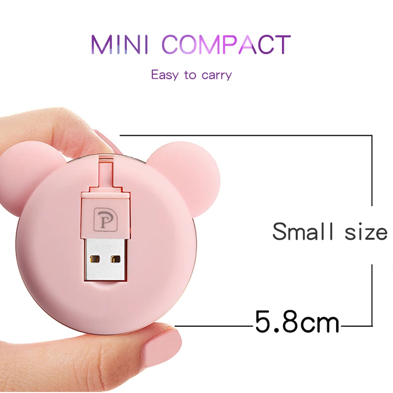 OATABASF 2 в 1 Выдвижной Кабель Micro usb для IphoneX XS Max bear design USB кабель OPPO VIVO кабель|cable micro