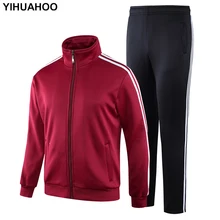 Мужской спортивный костюм YIHUAHOO Толстая теплая бархатная куртка