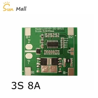 new arrival 3s 8a bms 12 6v lithium battery protection board charging board limiting 15a prevent overcharge and over discharge