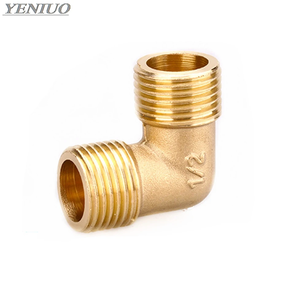 

Brass Tube Fitting Adapter 90 Degree 1/8" 1/4" 3/8" 1/2" 3/4"BSP Pipe Water, oil and gas Elbow Fitting Coupler