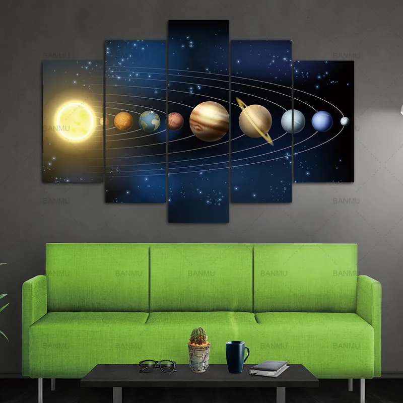 5 шт. настенная Картина на холсте с солнечной батареей|canvas paiting|wall artwall art print |