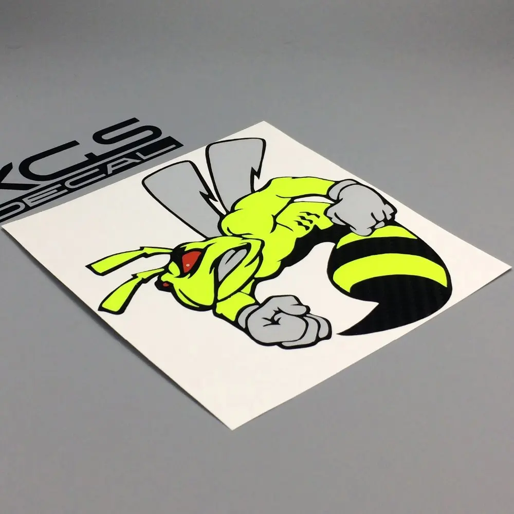 

Vinyl multilayer decal car sticker angry bee M005 12cm x12cm reflective waterproof decal for cars motorcycle truck boat