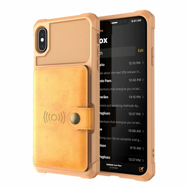 Роскошный кошелек из искусственной кожи для iPhone XS, XR, XS, Max, 7, 8, 6, 6S Plus, чехлы, кошелек, откидная крышка, Пряжка для Apple iPhone XR, XS, X, Fundas - Цвет: Коричневый